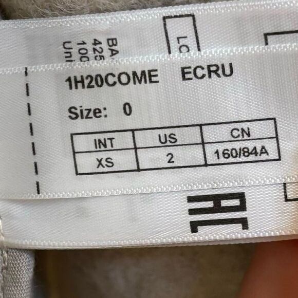 NWT Ba&Sh Come Wool White Tranch Coat Black Leather Belt Size XS - Picture 13 of 16